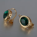 Vintage Crystal Drop Gemstone Earrings