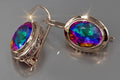 Vintage Crystal Drop Gemstone Earrings