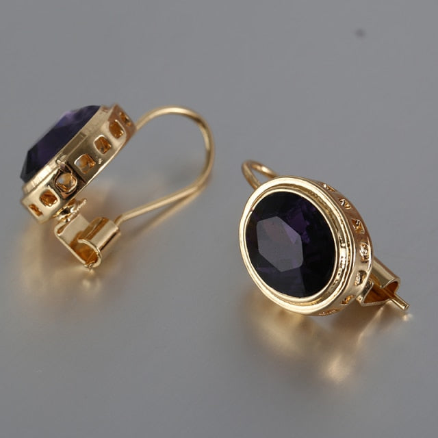 Crystal Drop Earrings 14K & 18K Gold-Filled With Rhinestones