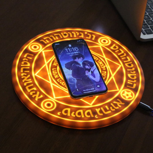 Magic Circle Glowing Qi Wireless Phone Fast Charger Charging Pad