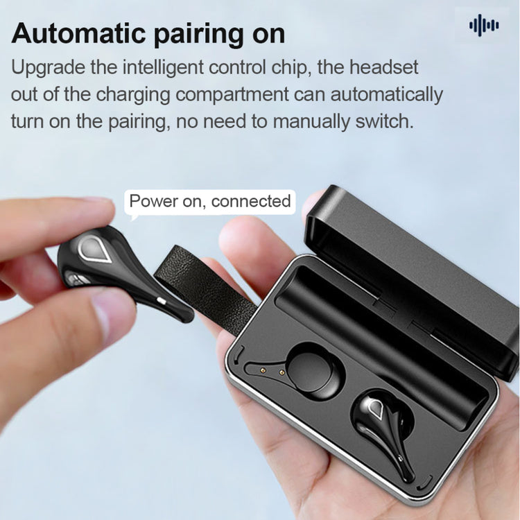 Earbuds Wireless Earphones With Long-Lasting 3500mAh Mirror Case Fast Charging