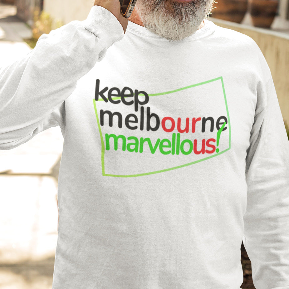 Men's T-shirt Keep Melbourne Marvellous - Hoddle Grid Design Plus Sizes