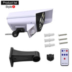 Dummy Security Camera Fake CCTV with Real Floodlight Motion Sensor Waterproof Spotlight
