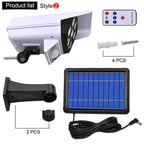 Dummy Security Camera Fake CCTV with Real Floodlight Motion Sensor Waterproof Spotlight