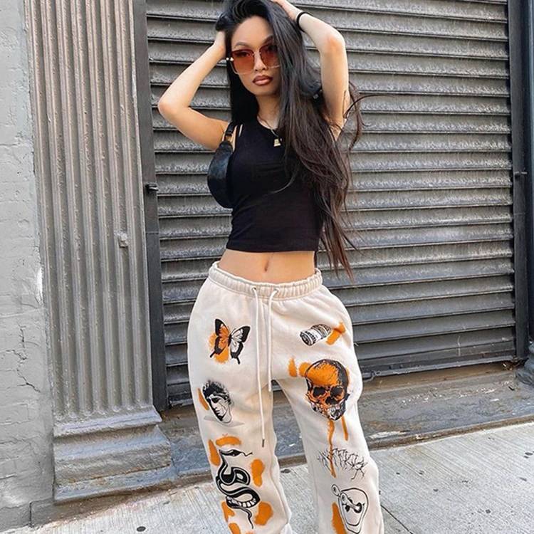 Funky Relaxed Fit Casual Tracksuit Pants - Women's Trendy Sweats Streetwear