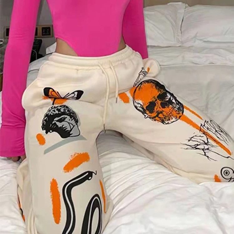 Baggy Relaxed Fit Casual Track Pants - Sweats Streetwear