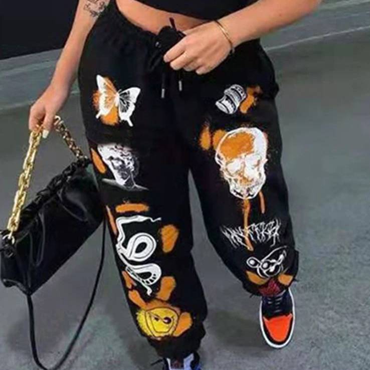 Funky Relaxed Fit Casual Tracksuit Pants - Women's Trendy Sweats Streetwear