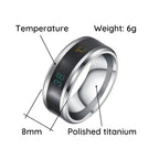 Temperature Ring - Mood Changes Smart Thermometer Stainless Steel