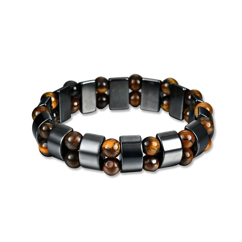 Positive Energy Tiger's Eye / Hematite / Agate Protection Good Luck Healing Bracelet Friendship Jewelry