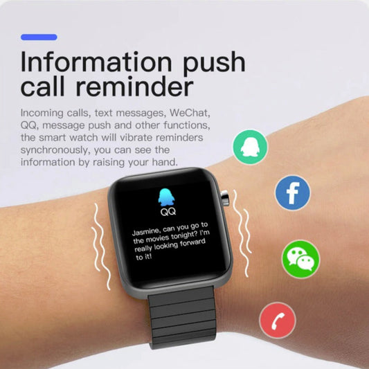 SmartWatch Body Temperature T68 + Torch + Thermometer + Pulse + Blood Pressure + Oxygen Monitor