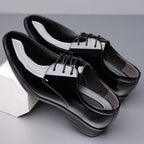 Italiano Black Patent Leather Oxford Dress Shoes Classic Shiny