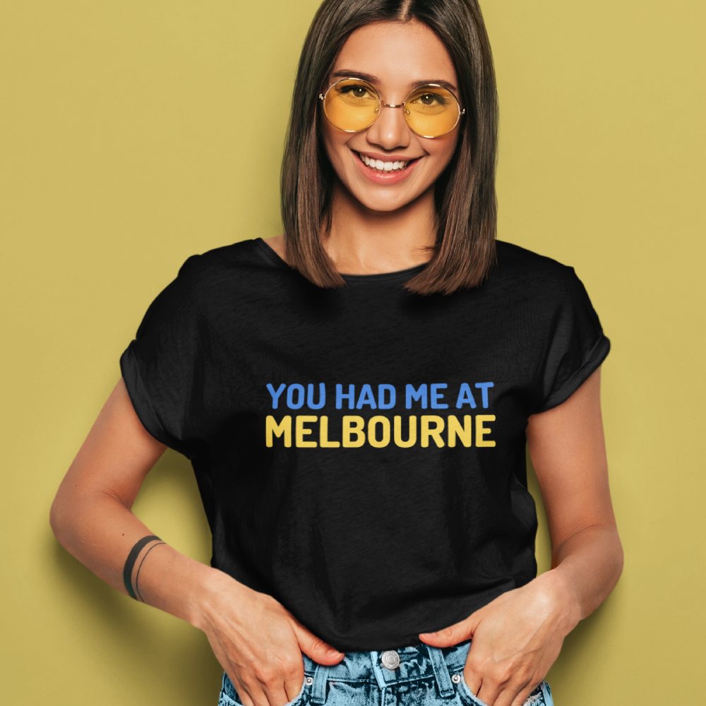 Funny "You Had Me At Melbourne" Women's T-shirt Famous Jerry Maguire Movie Quote